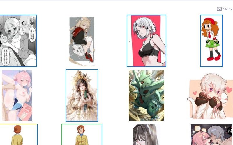 Raster mit Miniaturen in der Mitte der Posts-Liste
